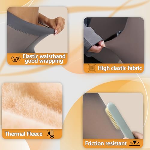 Image of X-CHENG Fleece Lined Tights Sheer Women - Fake Translucent Warm Pantyhose Leggings Sheer Thick Tights for Winter