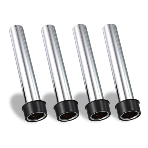 OwnMy 4PCS Bar Sink Overflow Pipes 7.5' H Bathroom Sink Drain Stoppers Metal Sink Strainer Pipe, Bar Sink Stoppers Sink Overflow Plugs, Kitchen Sink Drain Stoppers Sink Overflow Tube for 1.7' Drains