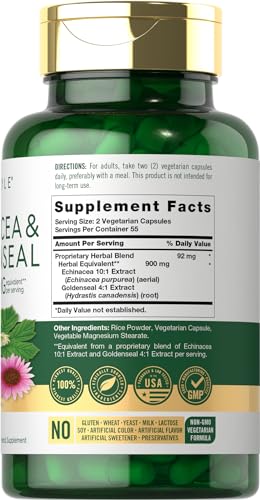 Carlyle CL16944 Echinacea Goldenseal Capsules | 110 Count | Vegetarian thumb #1