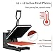 15X15 Heat Press- Nurxiovo T Shirt Printing Machine, Digital Heat Transfer Industrial Quality Power Press Machine, 1200W Sublimation Clamshell Heat Press for T Shirts, Mouse Pads, Tablecloth