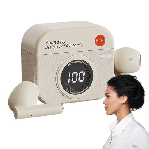 Game Wireless Earbuds | Compact Wireless Semi In-Ear Earphone - Noise Cancelling Camera Charging Case Long Battery Life Earbuds for Adults Phones Game Home Travel Women Men Game Wireless Earbuds | Compact Wireless Semi In-Ear Earphone - Noise Cancelling Camera Charging Case Long Battery Life Earbuds for Adults Phones Game Home Travel Women Men