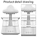 cjc Cloud Rain Humidifier for bedroom with Soothing Rain Sounds Sleep Aid, Waterfall Night Light, Mushroom Design Air Moisturizer，Room Decor Aesthetic for living room (White)