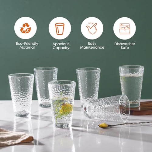 Image of Yera Classic Tumbler Set of 2, 320 ml Each | Transparent | Hot & Cold Drinks, Juice, Cocktail, Milkshake, Smoothie | Ideal for Home, Party, Restaurant, Gifting | Special Occasions
