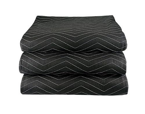 LNT Les nouveaux textiles - Lot de 5 Couvertures de protection et déménagement 183x203 cm - environs 520 g/m² - Robustes et épaisses pour Meubles, planchers, appreils - Tissu non tissé Coton recyclé.