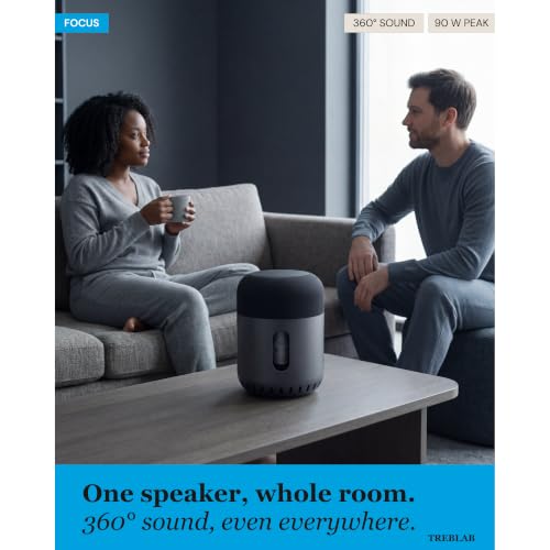 Image of TREBLAB HD-360 Pro - Powerful 5-Driver Speaker w /Subwoofer & 8 Bass Radiators, 90W Stereo, Speaker Bluetooth Wireless with 360 Surround Sound, 22H Playtime, IPX4 Waterproof Bluetooth Speaker