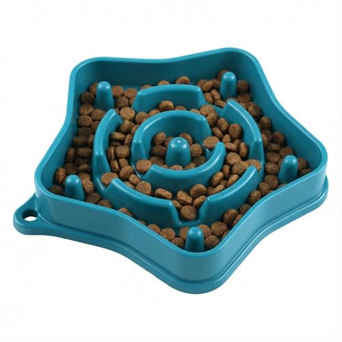 Sufisat Gamelle Anti-Glouton pour Petit Chien, Labyrinthe en Forme d’Étoile de Mer, Ralentit l’Alimentation, Améliore la Digestion, 1 Tasse, sans BPA et Facile à...