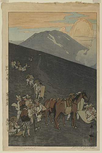 Tableau Toile Hiroshi Yoshida Umagaeshi Estampe Mont Fuji Décoration Murale Luxe
