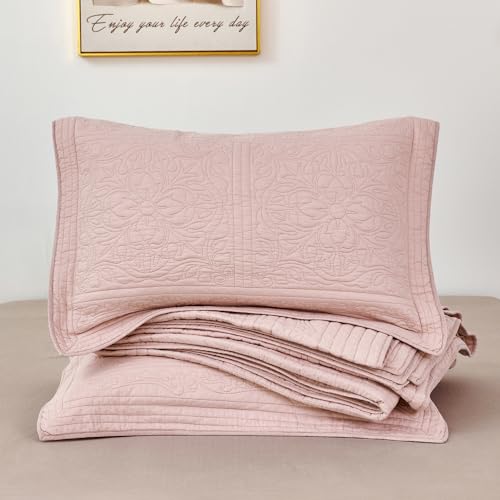 Winlife MK7936 Quilt Set King Size Blush Pink thumb #5
