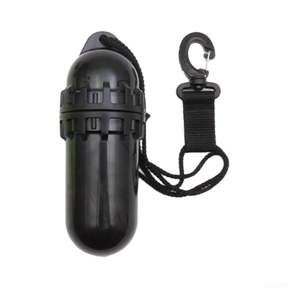 Impermeable Dry Box Cylinder ABS Buceo Key Pouch (negro)