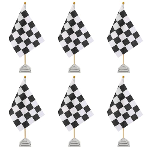 Drapeau de bureau pour course de voitures petit format de table x6