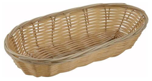 Winco Oblong Woven Basket, 9-Inch by 4.25-Inch by 2-Inch, Natural, Pack of 12 image 2