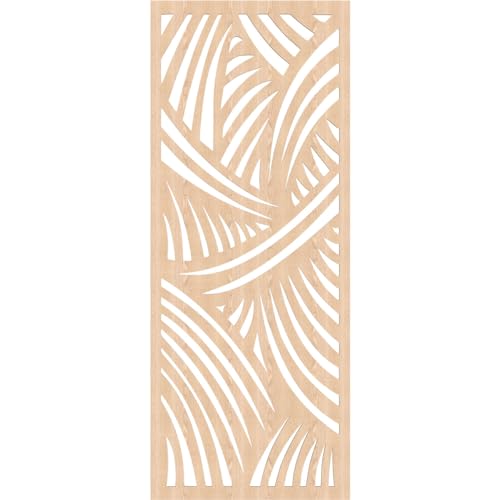 Image of Chester Decorative Pierced Fretwork Wood Wall Panels, 25 3 /8 inchW x 64 3 /8 inchH x 1 /4 inchT, Red Oak
