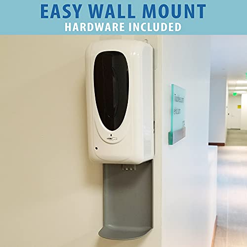 Image of iTouchless Sensor Sanitizer Dispenser with Wall Mount, 1000 ml Capacity, Accommodates Gel, Liquid, Alcohol, Touchless and Automatic for Lobbies, Stores, Schools, Healthcare