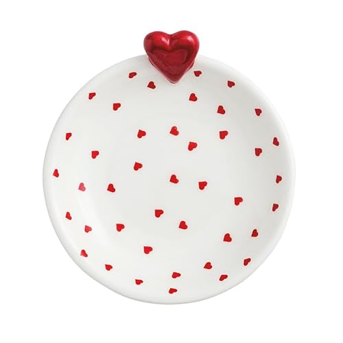 Mud Pie Valentine's Day Pink Heart Tidbit Dish