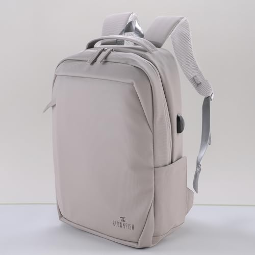 Image of THE CLOWNFISH Waypoint Series Travel Backpack | PU+Polyester | Office Bags For Men, Bags For Women Office Use Travel Bag For Men Travel Backpack | With USB Port on the side | 15L Capacity | Grey