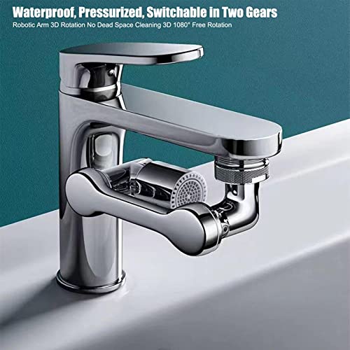 torneira universal, Extensor arejador torneiras rotativas 1080°, Filtro respingo durável para pia co