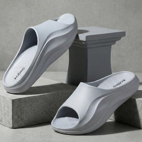 Image of KOBURG Milan Slides for Men| Stylish Trending | Comfortable | Super soft | Lightweight | EVA Sole | Casual Slider | Slippers | Flip Flops for Men KF-484