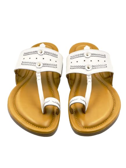 LFLWHITE MEN’S LEATHER KOLHAPURI CHAPPAL/SLIPPER/LFL-KL-015