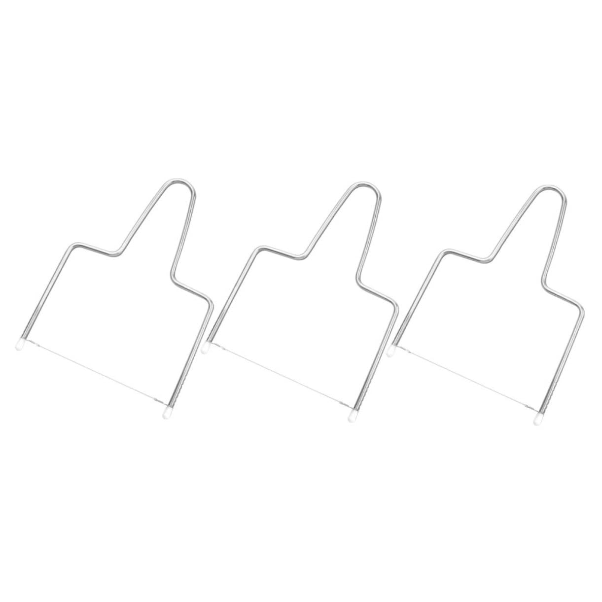 OFFSCH 3Pcs Stainless Steel Cheese Slicers Handheld Cheese Cutting Tool for Cheese Blocks and Butter Slicing Wire Cheese Cutter for Kitchen Use