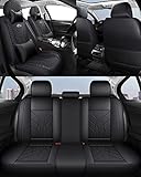 accesorios para asientos de autos 【Material de alta calidad】 Fundas asientos coche utiliza cuero antiarrugas de alta calidad, tela no tejida incorporada y espuma viscoelástica elástica. El grosor adecuado te hará sentir muy cómodo y no te sentirás cansado al conducir.