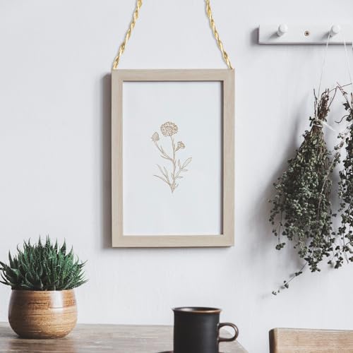 Image of JJUNW 32.5 Feet Picture Hanging Wire, Gold Wire Braces Wire Gold Floral Picture Frame Wire, Picture Wire Hanging Kit For Photo Frame Picture, Holiday Decor, Crafts, Mirror Supports Up To 35lbs(Golden)