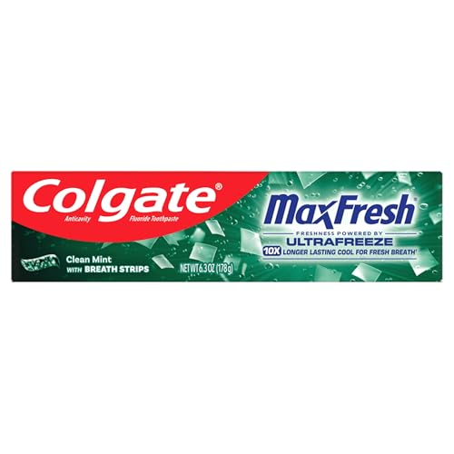 Colgate MaxFresh Clean Mint Fluoride Toothpaste, 6.3 oz - image 9