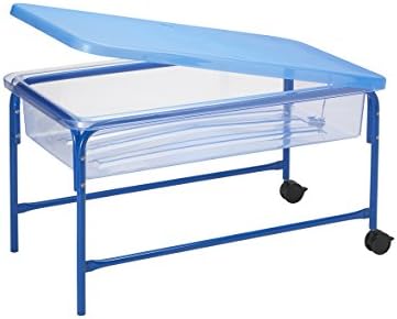 edxeducation Sand and Water Play Table - in Home Learning Station for Kids Sensory Play - 23” High - Tubular Steel Frame - Includes Cover and Plug - Indoor and Outdoor