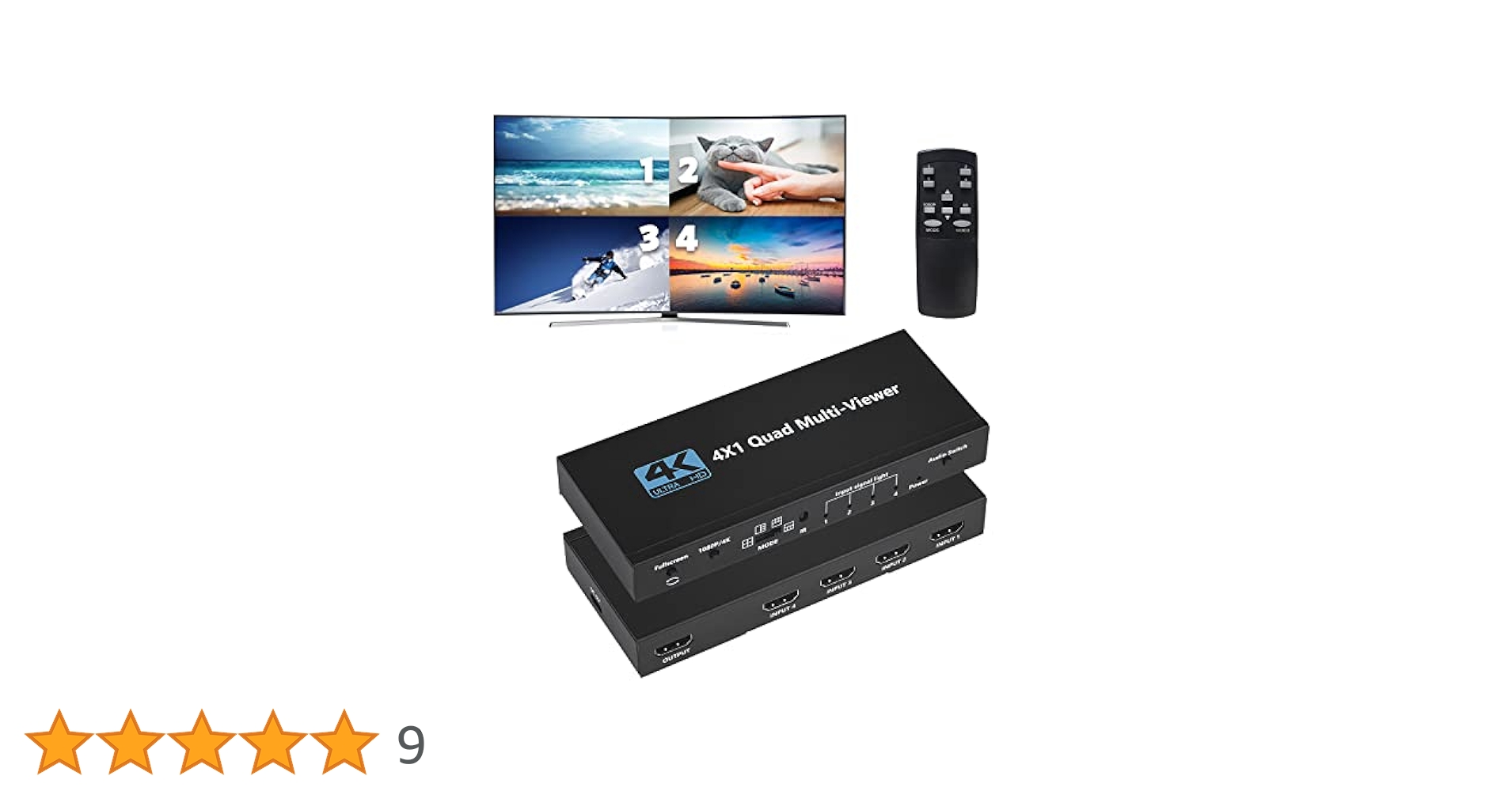 z12028-0 HDMI画面分割器 4入力1出力画面切り替え器 Amazon | 4入力1出力 HDMI 画面分割器 4K シームレス切り替え