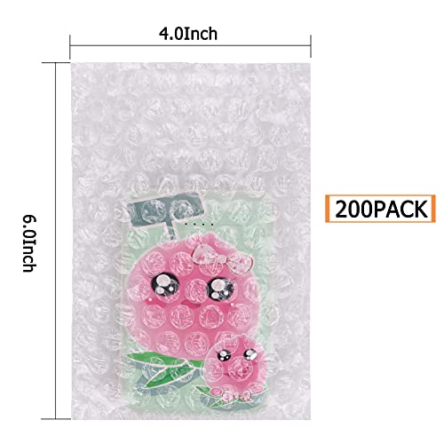 200Pack Bubble Out Bags Pouches 4"X 6" Bubble Pouches Cushioning Packaging Bags, Double Walled Cushioning Bags Thickening Shockproof Foam Bags For Moving, Shipping, And Storage #TOP1
