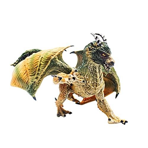 Dragon Figurine Magic Dragon Figurine Realistic Plastic Flying Dragon Figurine for Collection Science Educational Prop Miniature Magic Dragon Statue Home Decor Accessorie, Wild Dragon