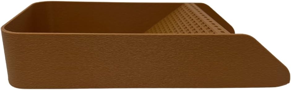 Hermit Crab, Lizard, Turtle, Amphibian XL Watering Pool | Platform Pool Accessory with Access Ramp for Pet Habitats | 9.75" x 5" | Made in USA (X-Large) (Salt + Fresh, Black)