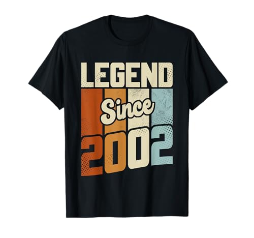 Vintage 2002 22 Birthday Decorations Men Women 22nd Birthday t-shirt, Preto, S