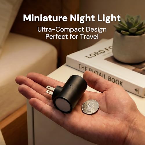 Image of L LOHAS LED Night Light, Mini Night Lights Plug into Wall, Light Sensor, 2 Level Brightness, Soft White 3000K, Rotating Nightlight Plug in Wall for Adult Kids Hallway Bedroom Bathroom Stairway, 1 Pack