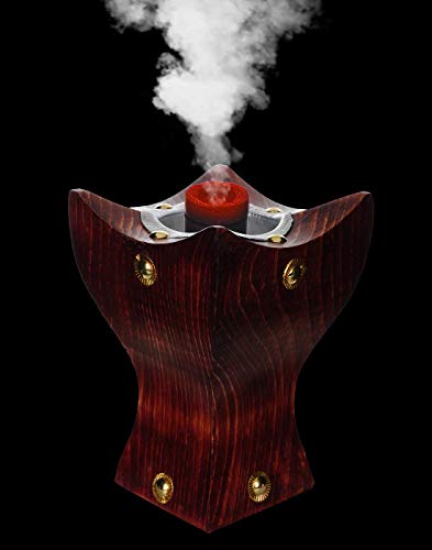 Image of Wooden Incense Burner and dhoop dani /Dhoop Dani Incense Burner Kapoor dani Stand Kapoor Vaporizer Kapoor dani
