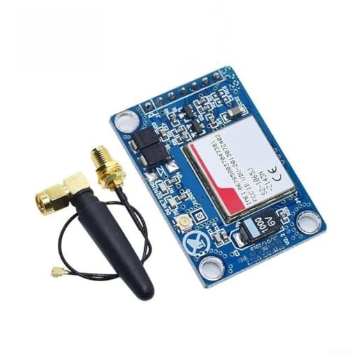 Minhe Modulo GSM GPRS a 4 bande | Comunicazione globale con antenna per Arduino | Design compatto, slot SIM autoespulsore (B)