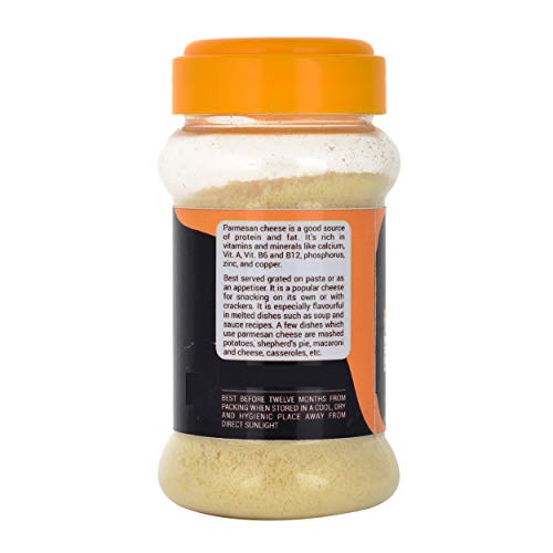 Image of Nutra Vita Freeze Dried Parmesan Cheese Powder (100 Grams) 100% Vegetarian, no preservatives, packed in euseable PET Bottle