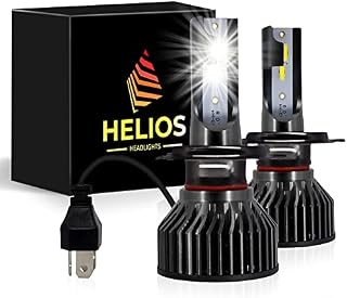 HELIOS H4 Headlight Bulbs Led 8000LM Super Bright Fan Cooling All In One Conversion Kit Hi/Lo (DC 9-30V) 6000K (36W x2) 30,000Hours