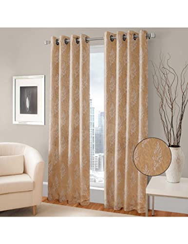 Image of MallowWorld Beautiful Organic Premium Curtains for Home Office and Living Room Bedroom Dust Repellent Curtains 9ft, (Set of 2)