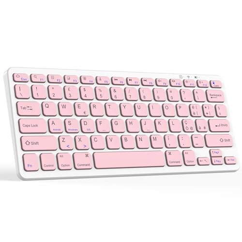 TQQ Tastiera Bluetooth Ricaricabile per iPad, Air, Pro, Mini, Samsung