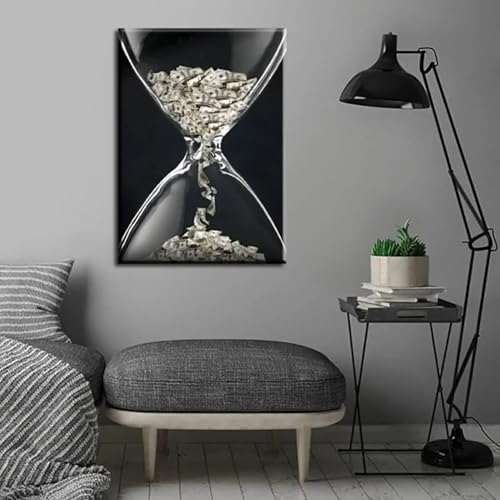 Impression Le Temps est de l'argent, œuvre d'art haut de gamme 60x90cm
