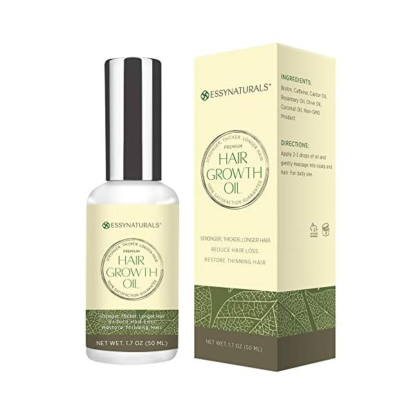 Natural-Hair-Growth-Oil-with-Caffeine-and-Biotin-Hair-Growth-Serum-for-Stronger-Thicker-Longer-Hair-17-oz Natural Hair Growth Oil with Caffeine and Biotin - Hair Growth Serum for Stronger, Thicker, Longer Hair 1.7 oz