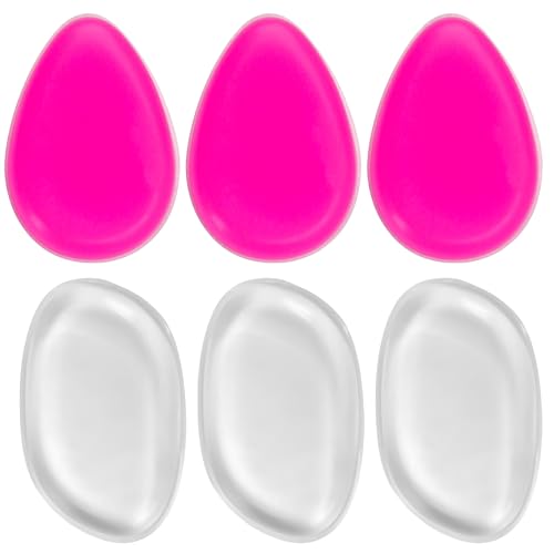 6 Pack Silicone Makeup Sponge Applicator Set for Women &ndash; Jelly Pad Blender Pure Puff for Flawless...