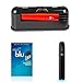 Produktbild Reiseset Original Myblu Travel Case mit 3.000 mAh Power Bank zusammen mit 2 x E-Zigarette Farben Schwarz und Rot + Aroma Coconut Breeze Ohne Nikotin