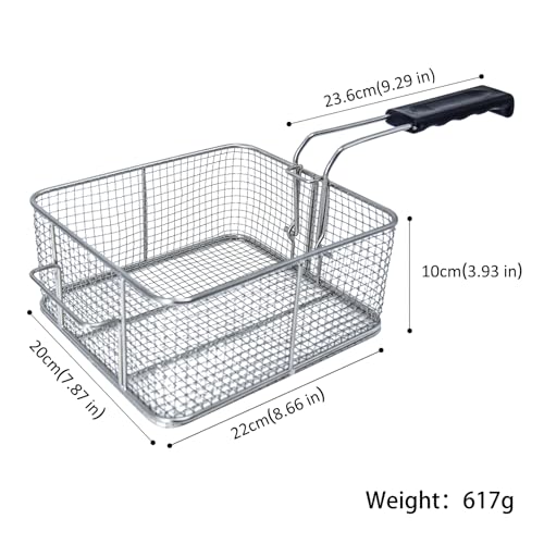 TAIMIKO Elektrische Fritteuse, Edelstahl, Thermostat 60 – 200 °C,Frittierkorb und Deckel, Entnehmbar Becken (6L) – Bild 7