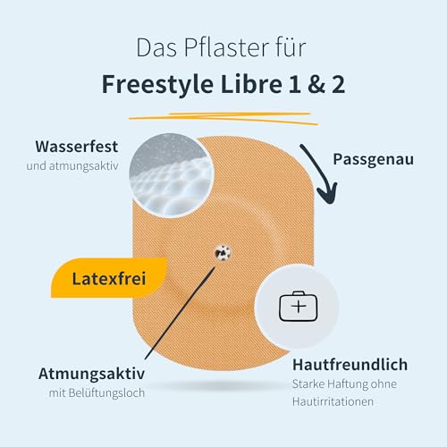 MySweetStitch, 10 x Freestyle Libre 1 & 2 Patches Oval with Ventilation Hole, Overpatch diameter 70 x 55mm, Waterproof - Image 2