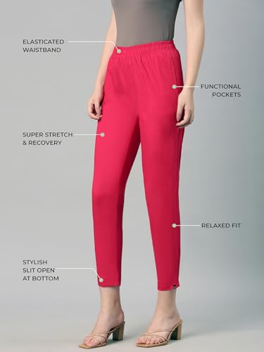 Image of TWIN BIRDS Women Viscose Cotton Kurti Pants | Stretch Ethnic Daily Trousers