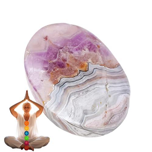 Piedras de crudas | naturales de bolsillo | Piedras decorativas pulidas para masaje del pulgar para amasar los dedos diversión