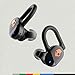 Skullcandy Push Play Active Wireless Earbuds, Bluetooth Headphones, Noise Isolating, 34 Hrs Battery, Secure-Fit Over-Ear Hanger, Sweat Water Resistant, Microphone for iPhone Android - Black/Orange​