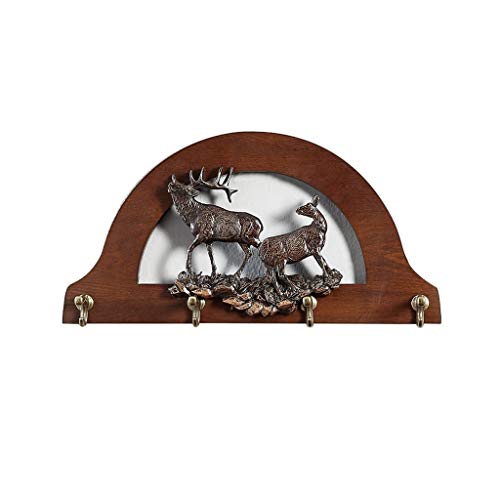 Preisvergleich Produktbild HXGL-Kleiderbügel Kleiderständer Wandhalter Wandbehang Kreative Veranda Küche Schlafzimmer Wohnzimmer Duschbad Massivholz (Size : 4 Hooks)