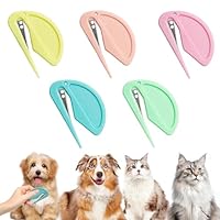 5 Stück Entfilzungsmesser Katze, Multifunktions Haarentfernungskamm, Knotenkamm Haarentfernungswerkzeug, Haustiere Entfilzungsmesser mit Stahlklinge, Wasserbeständig Knotting Comb für Hunde Katzen (B)